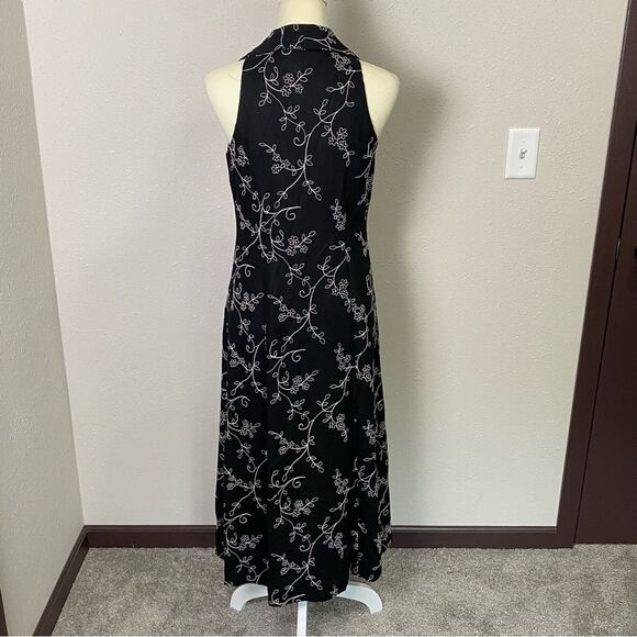 Vintage Coldwater Creek Linen/Cotton Blend Button Front Midi Dress Women Size P6 - Picture 6 of 15